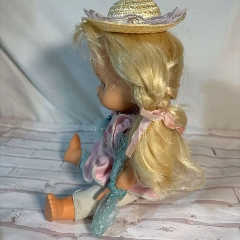 Vintage 1988 Mattel Lil‎ Miss Makeup Doll Long Blonde Hair Blue Eyes  Vtg Little